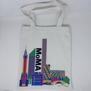 MoMA NYC New York City Skyline Canvas Tote Bag Museum of Modern Art 16.5”x14”